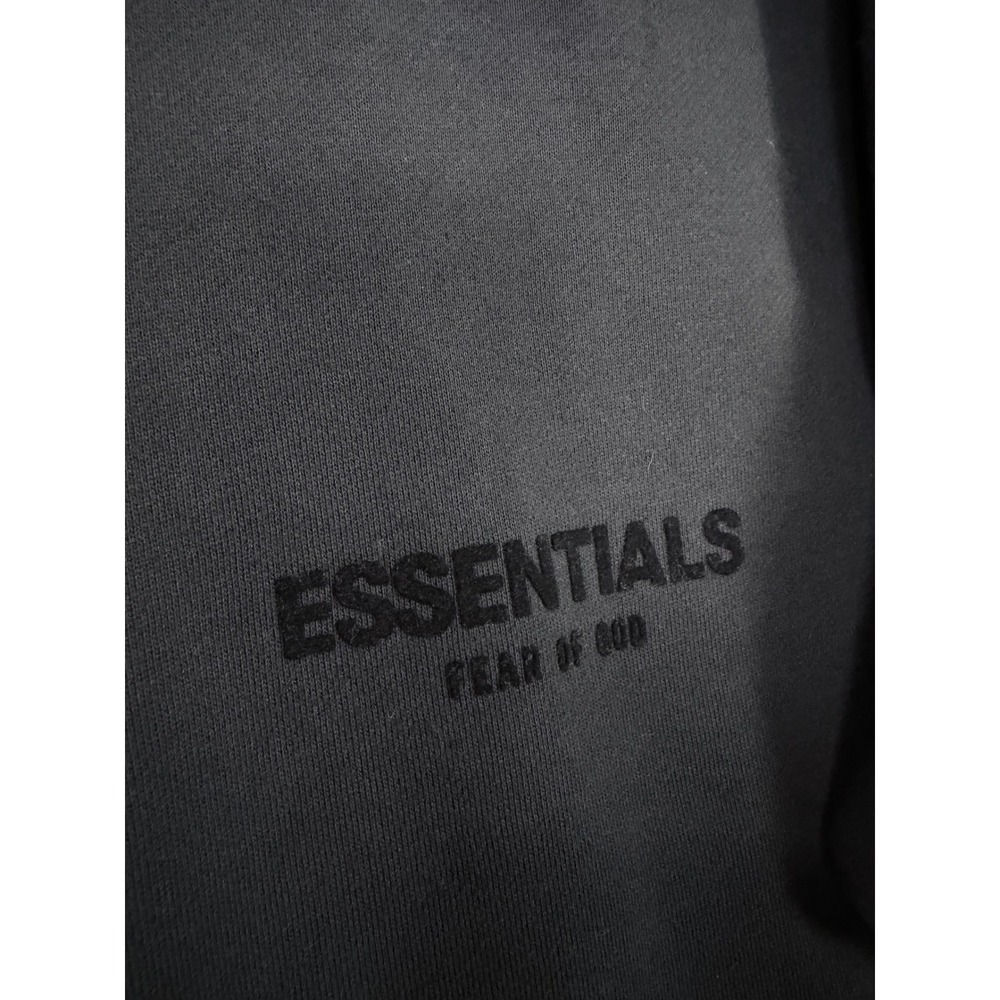 Fear of God Essentials Sweatshirt Mens Size S Black Logo Crewneck Fleece New - Picture 9 of 13